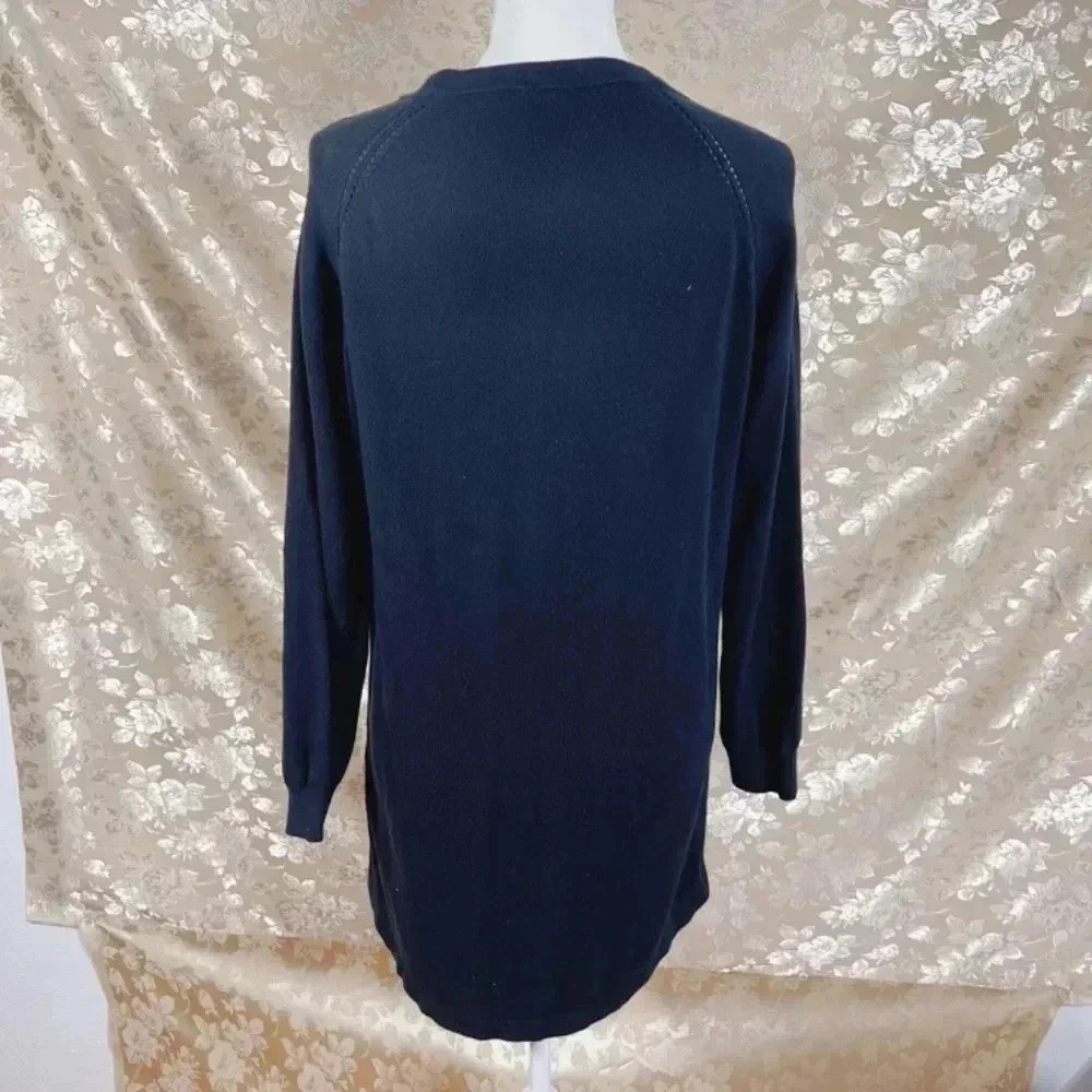 Anthropologie Moth Black Button Up Knit Cardigan Women's Size XL - Picture 4 of 9